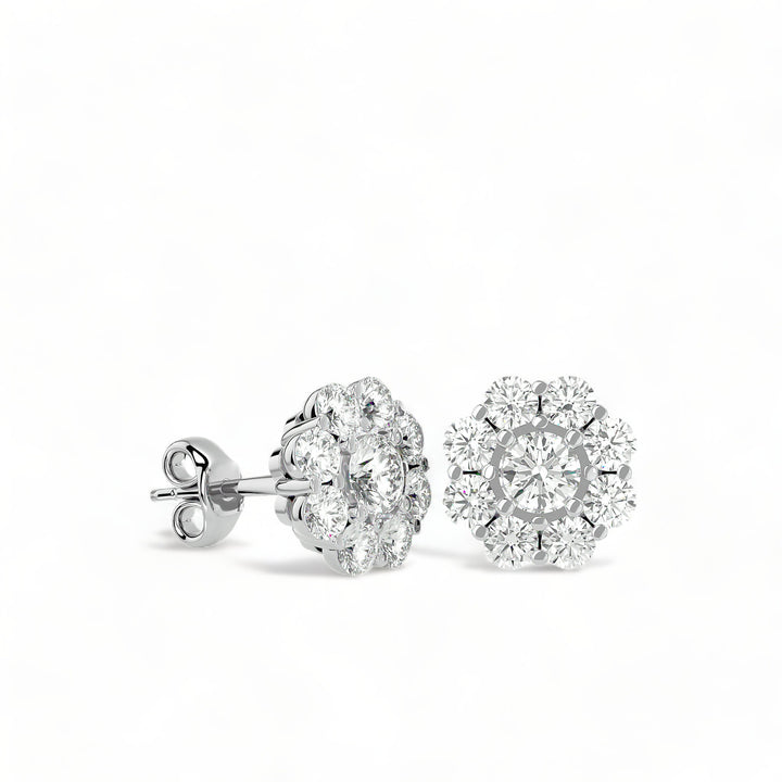 Round Halo Moissanite Stud Earrings (2 ct. tw.)