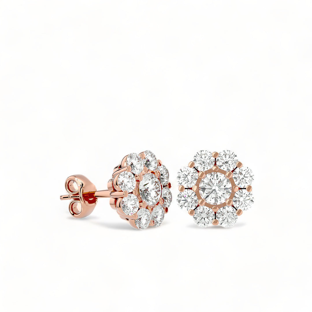 Round Halo Moissanite Stud Earrings (2 ct. tw.)