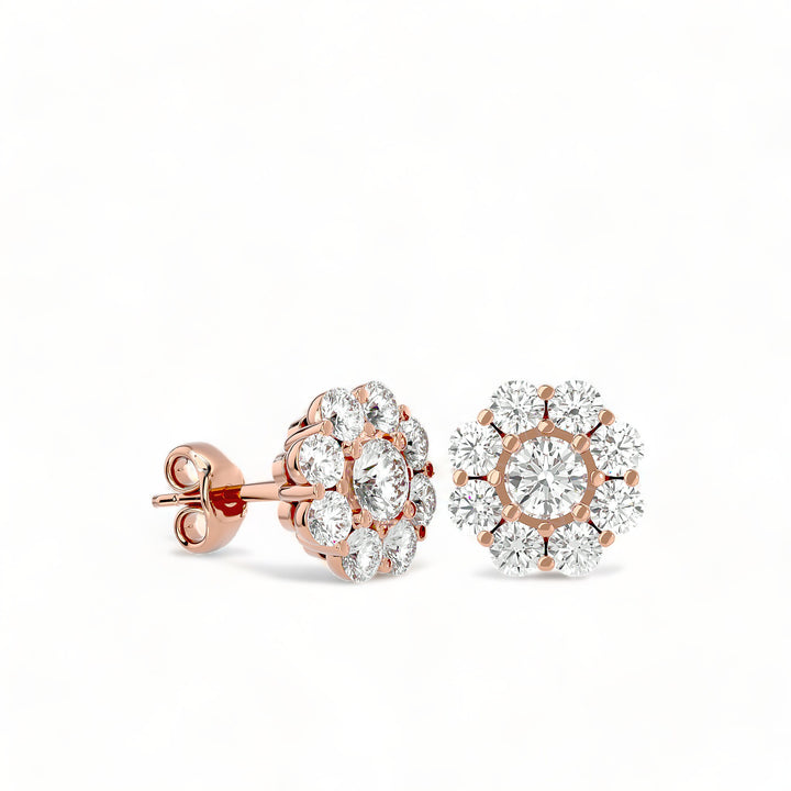 Round Halo Moissanite Stud Earrings (2 ct. tw.)