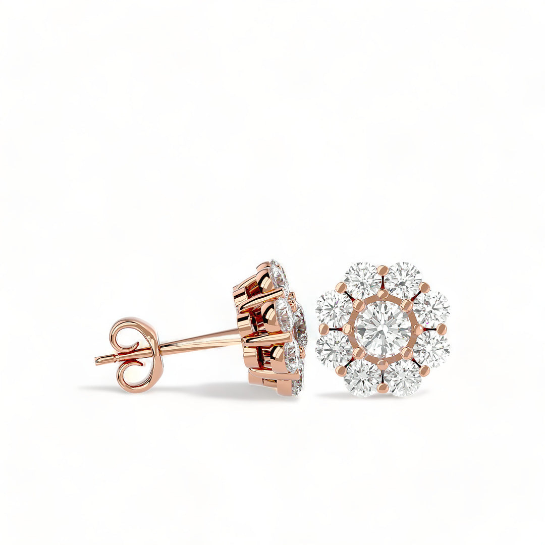 Round Halo Moissanite Stud Earrings (2 ct. tw.)