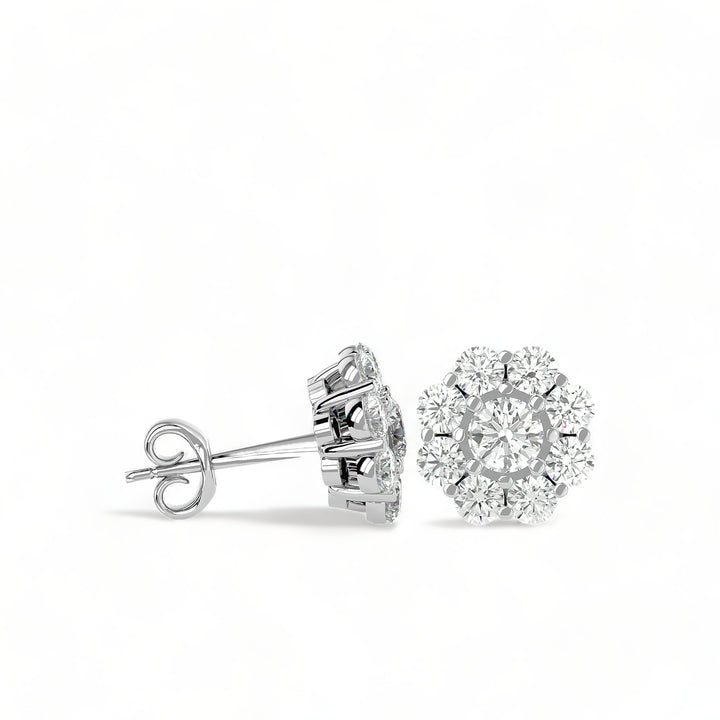 Round Halo Moissanite Stud Earrings (2 ct. tw.)