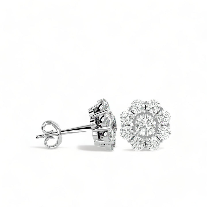 Round Halo Moissanite Stud Earrings (2 ct. tw.)