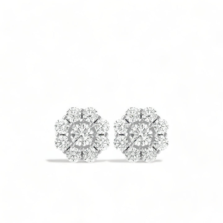 Round Halo Moissanite Stud Earrings (2 ct. tw.)