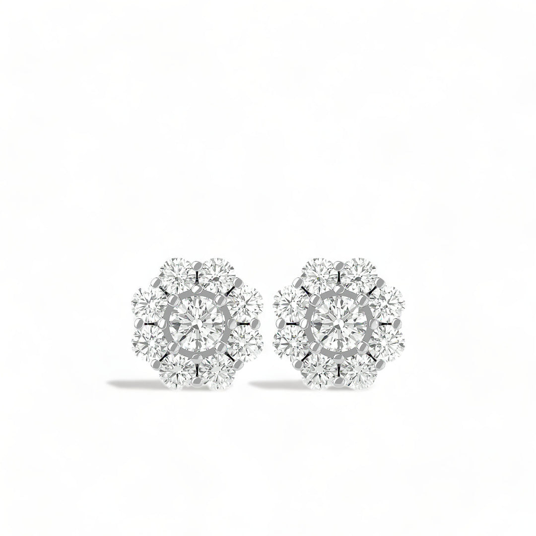 Round Halo Moissanite Stud Earrings (2 ct. tw.)