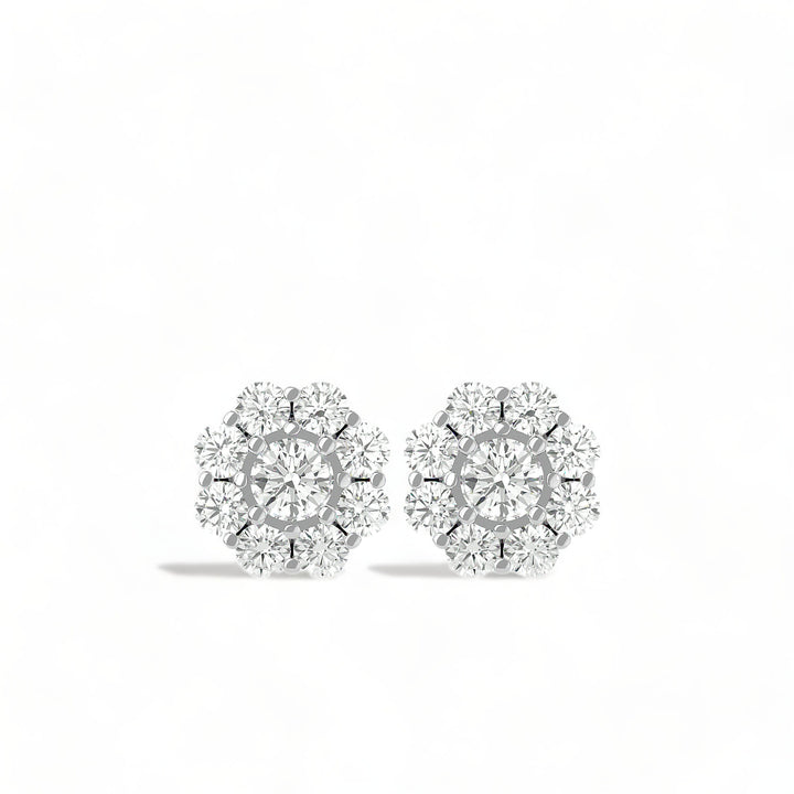 Round Halo Moissanite Stud Earrings (2 ct. tw.)