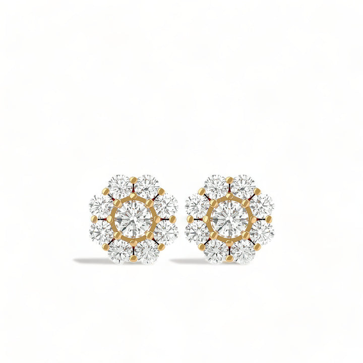 Round Halo Moissanite Stud Earrings (2 ct. tw.)