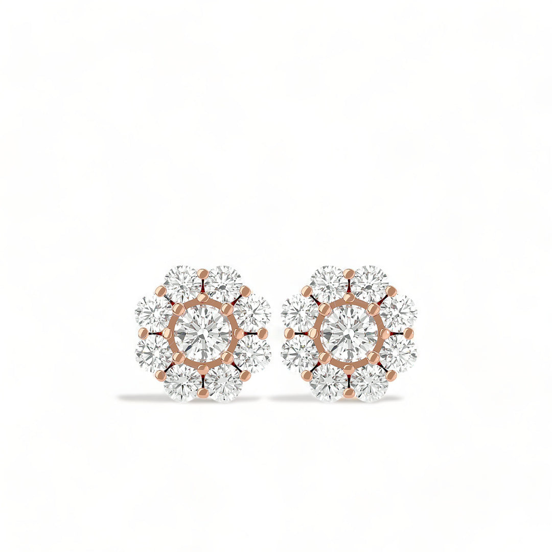 Round Halo Moissanite Stud Earrings (2 ct. tw.)