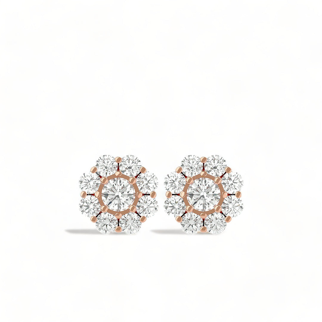 Round Halo Moissanite Stud Earrings (2 ct. tw.)