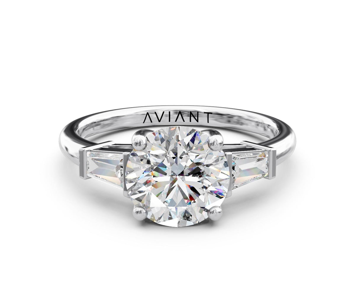 Josephine Three-Stone with 2ct Round Lab Diamond