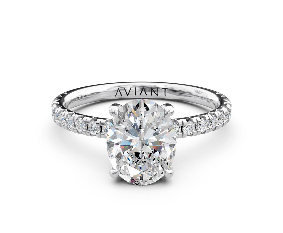 Matilda French Pavé with 1ct Oval Lab Diamond