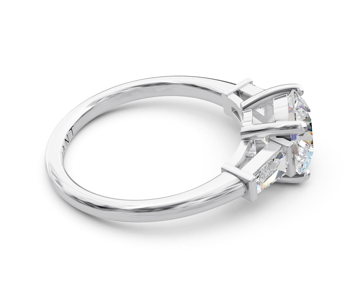 Josephine Three-Stone with 2ct Round Lab Diamond