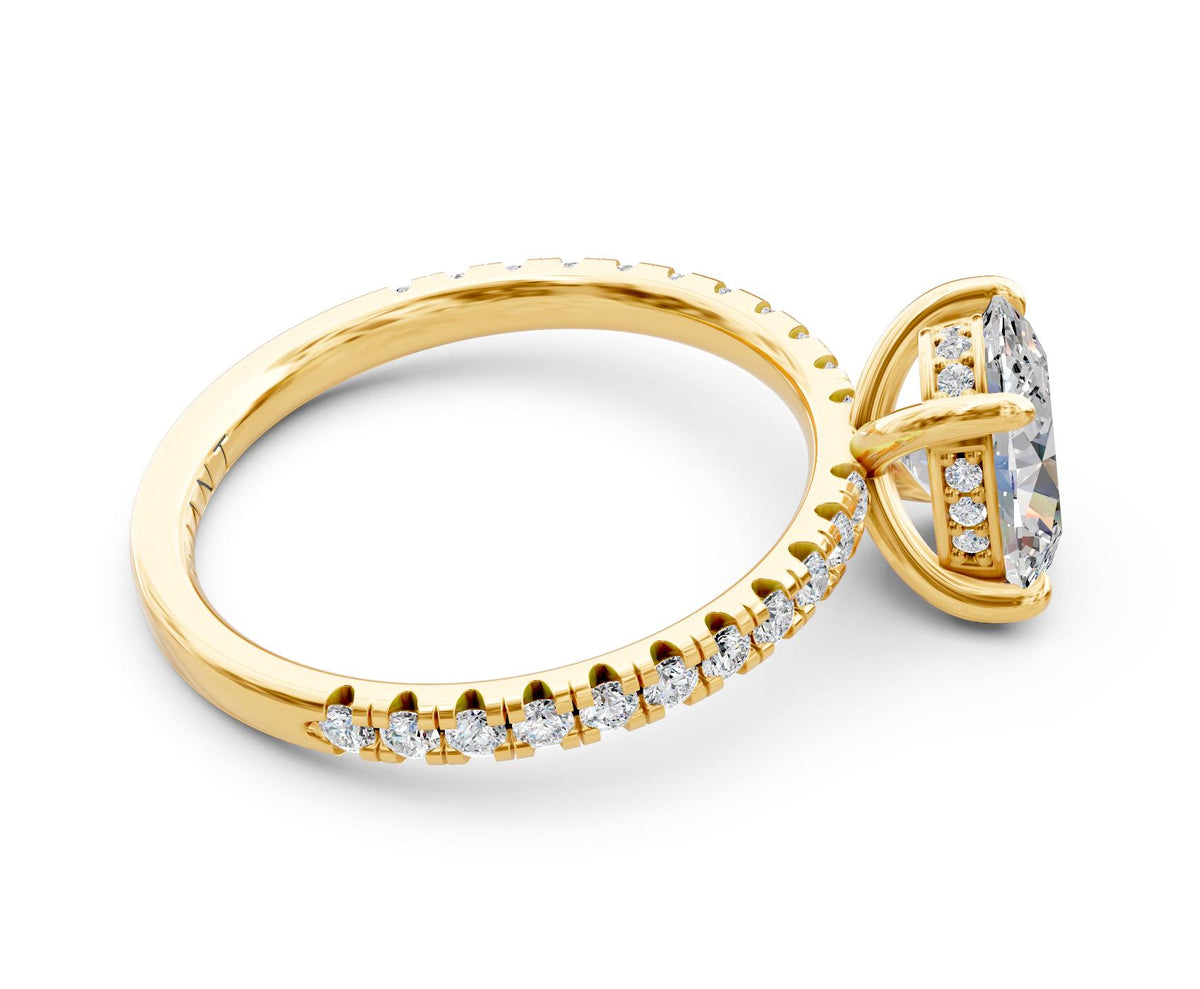Matilda French Pavé with 1ct Oval Lab Diamond