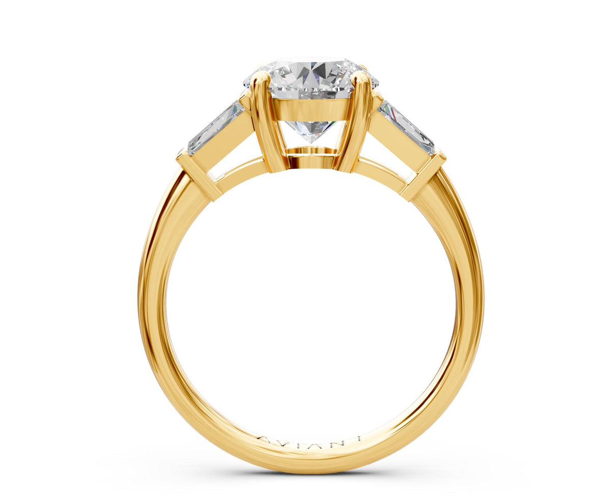 Josephine Three-Stone with 2ct Round Lab Diamond
