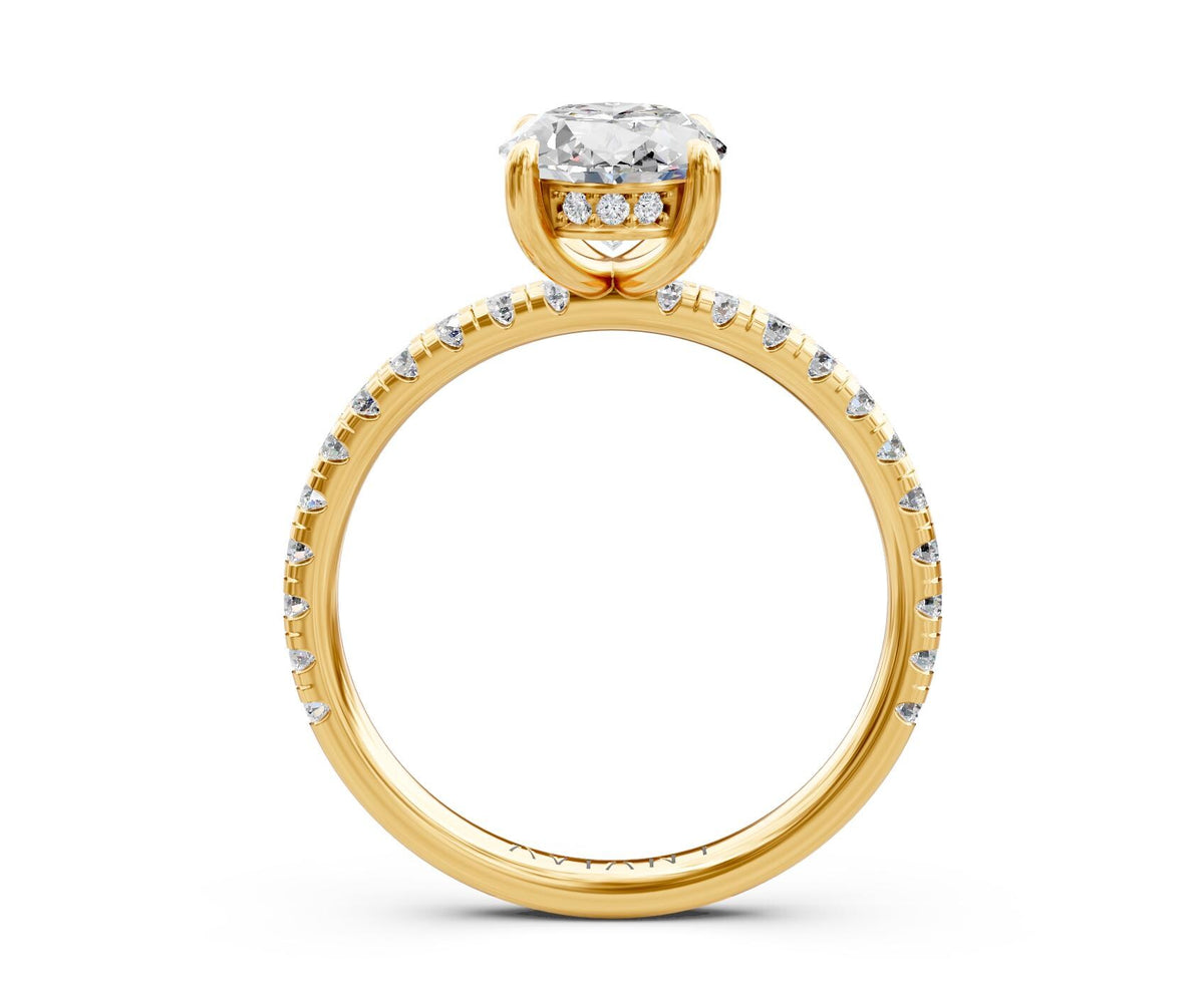 Matilda French Pavé with 1ct Oval Lab Diamond