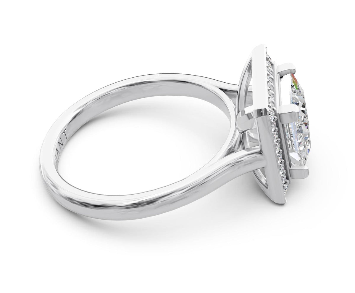 Genevieve Halo with 3ct Princess Lab Diamond