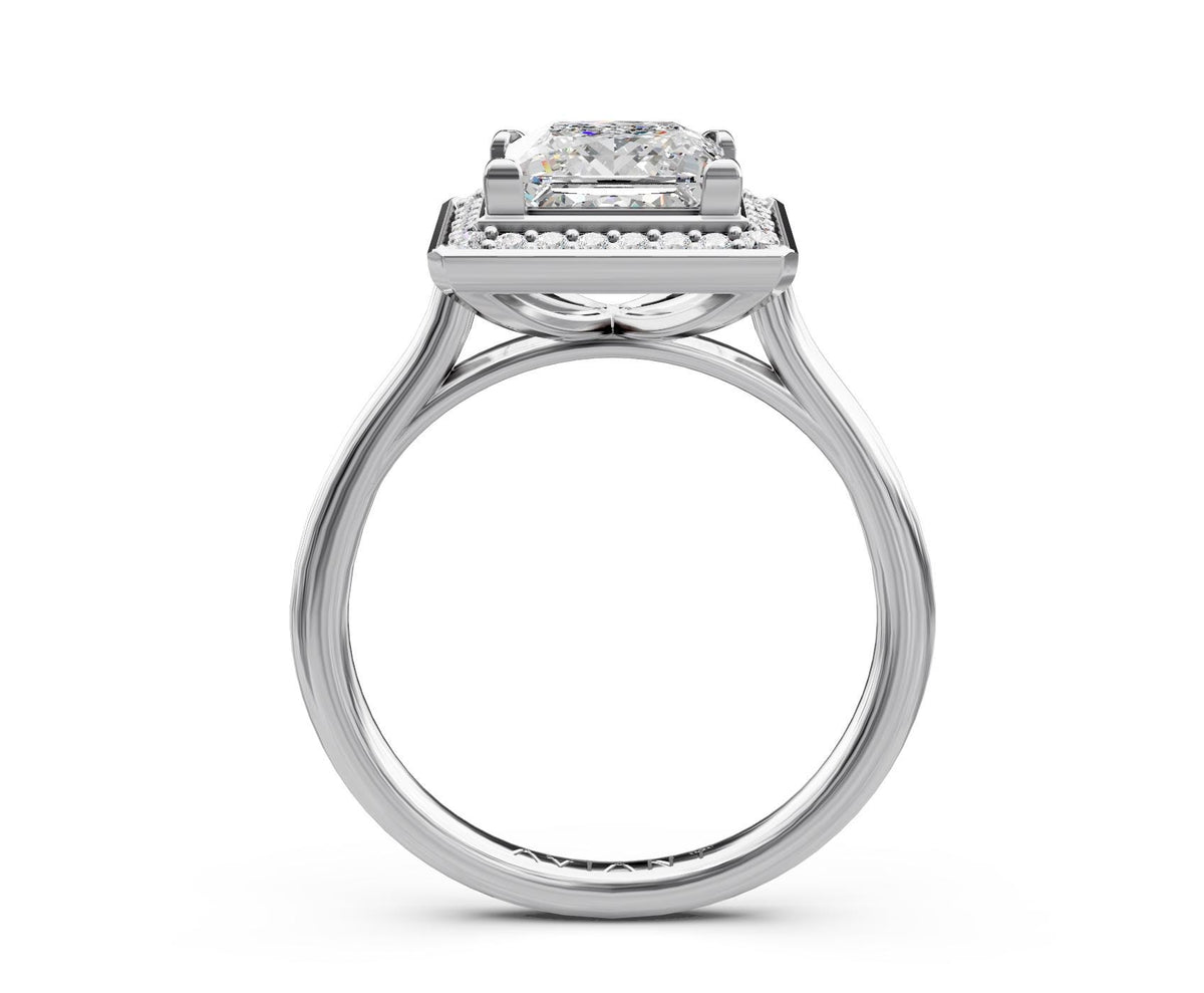 Genevieve Halo with 3ct Princess Lab Diamond