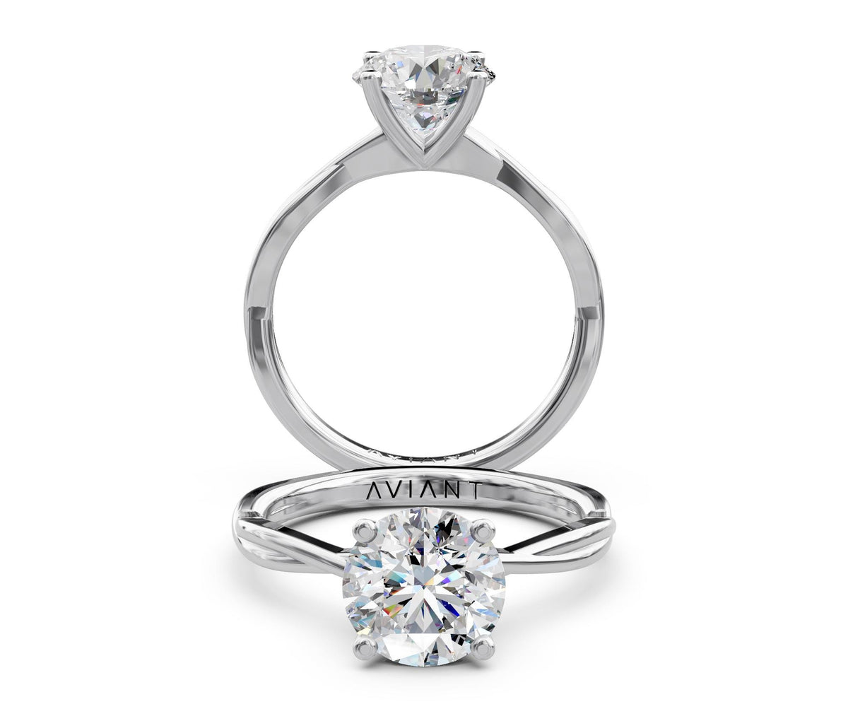 Bianca Solitaire with 2ct Round Lab Diamond
