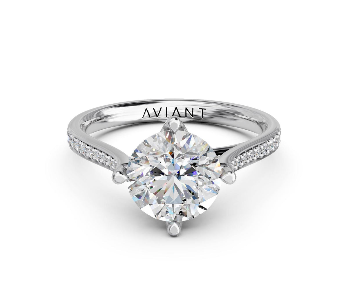 Adeline French Pavé with 1ct Round Lab Diamond