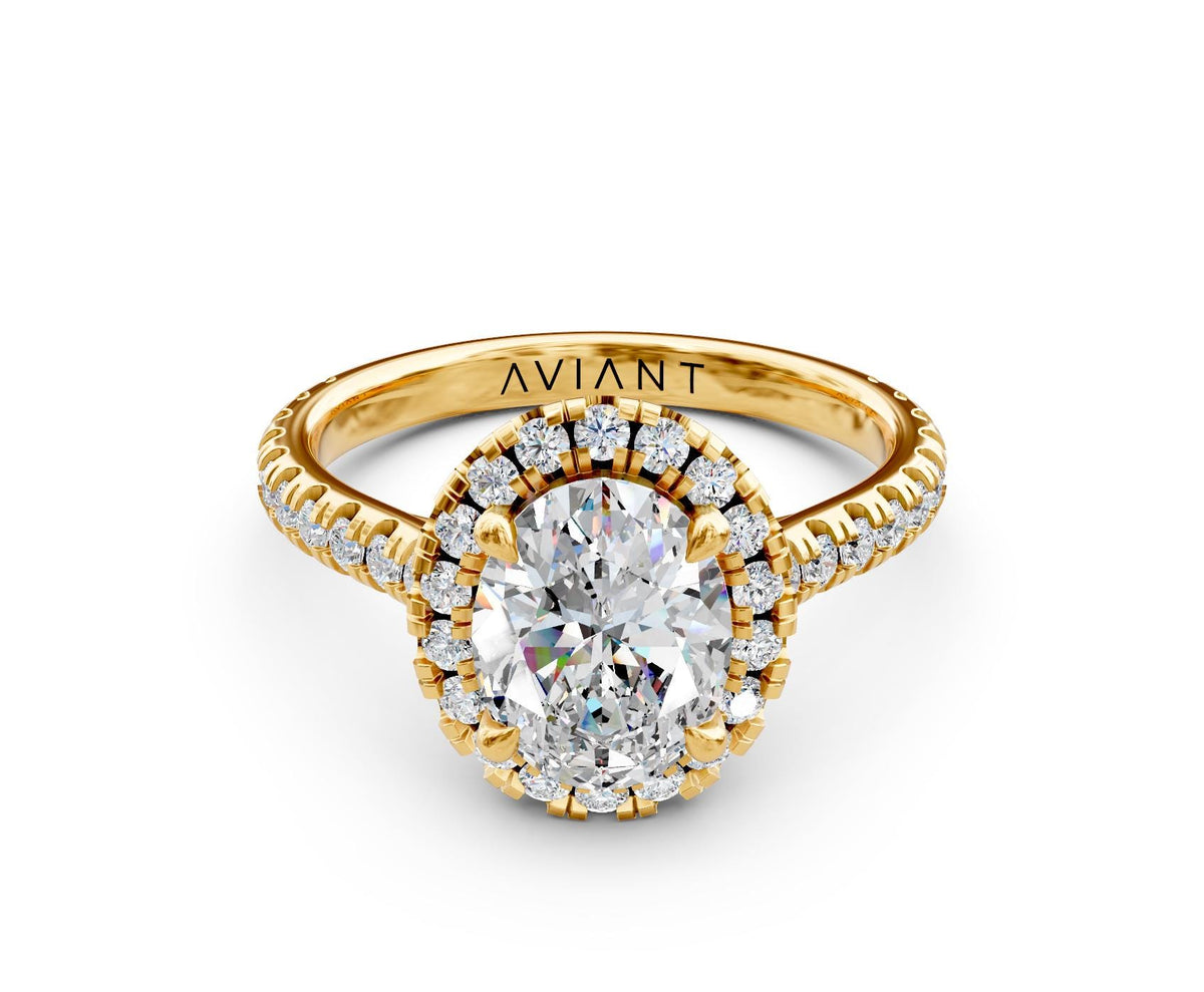 Vivian Halo with 1ct Oval Lab Diamond