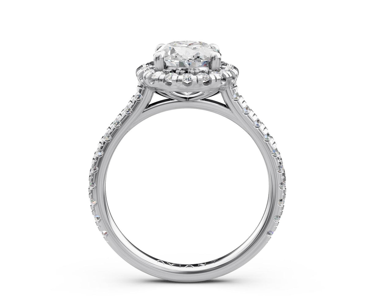 Vivian Halo with 1ct Oval Lab Diamond