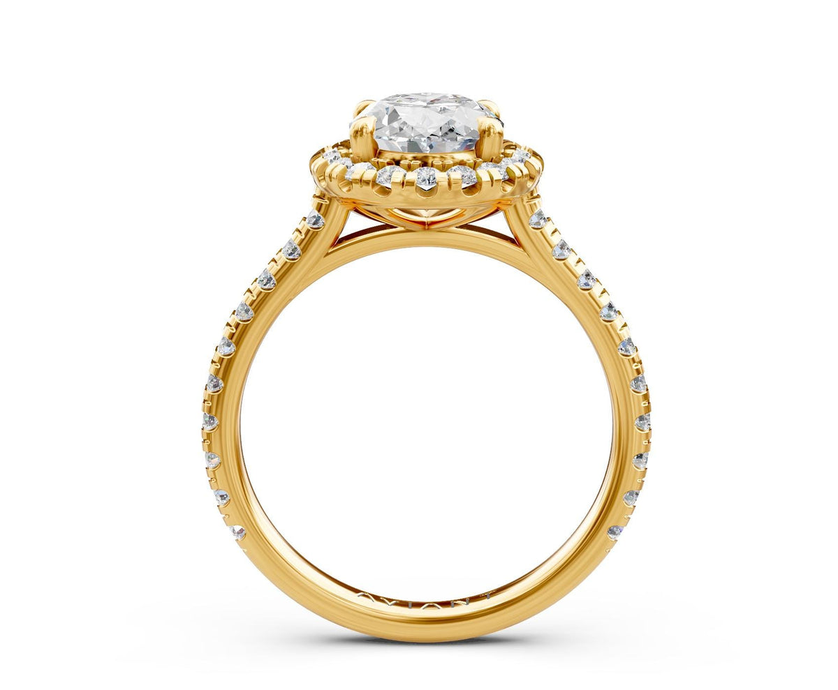 Vivian Halo with 1ct Oval Lab Diamond
