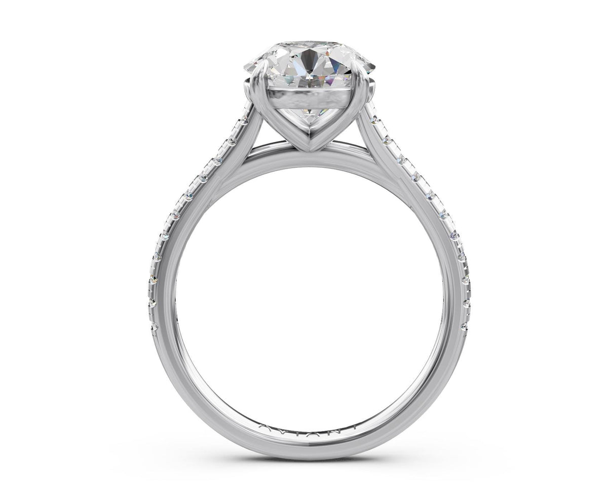 Margot French Pavé with 3ct Round Lab Diamond