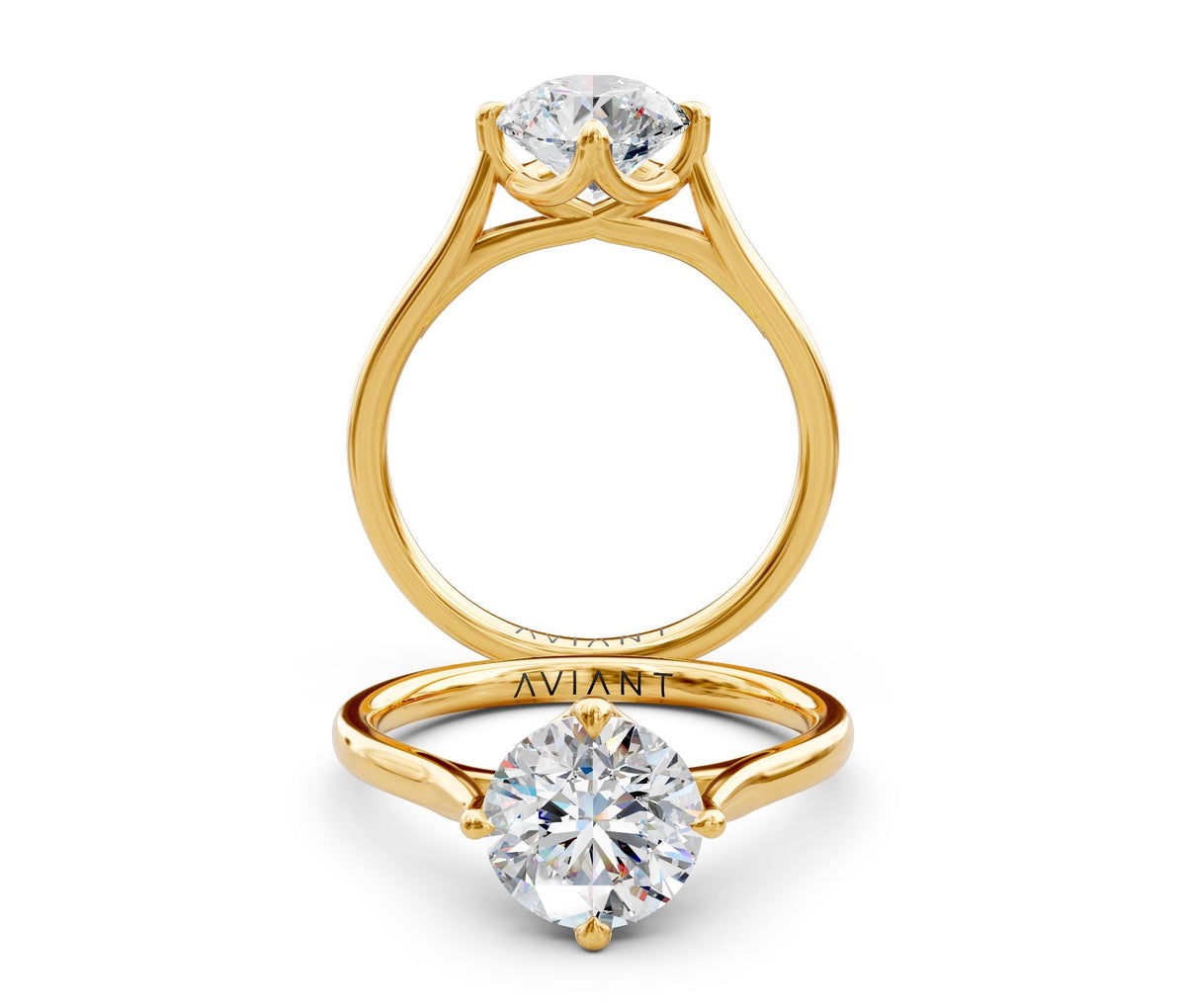 Gemma Solitaire with 3ct Round Lab Diamond