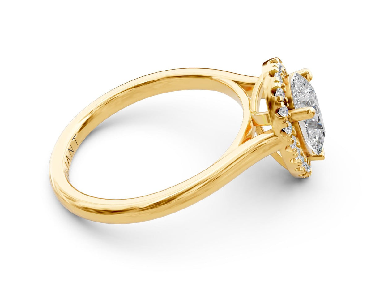 Amelia Halo with 3ct Pear Lab Diamond