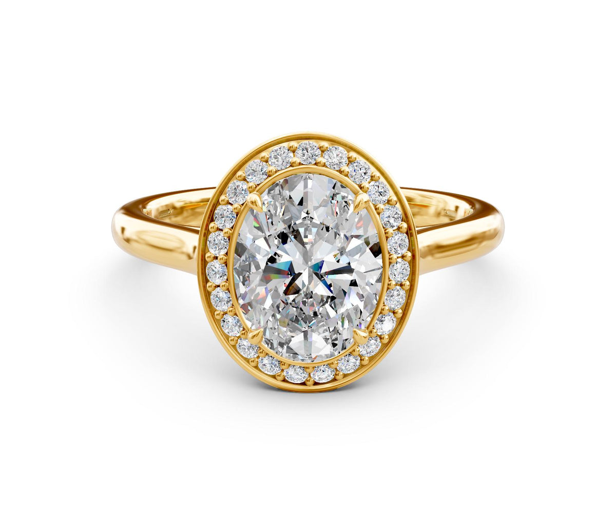Ophelia Halo with 2ct Oval Lab Diamond
