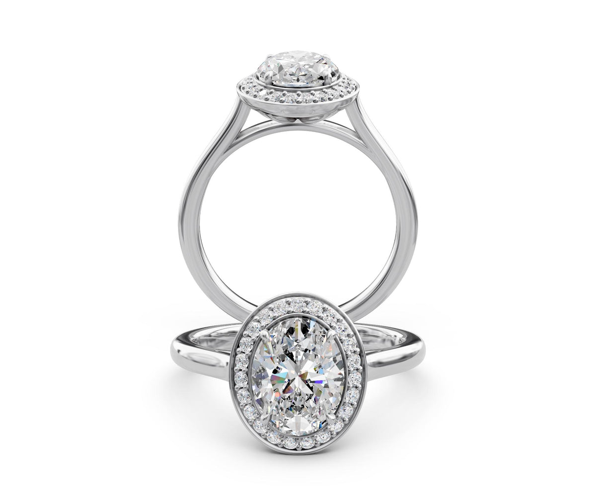 Ophelia Halo with 2ct Oval Lab Diamond
