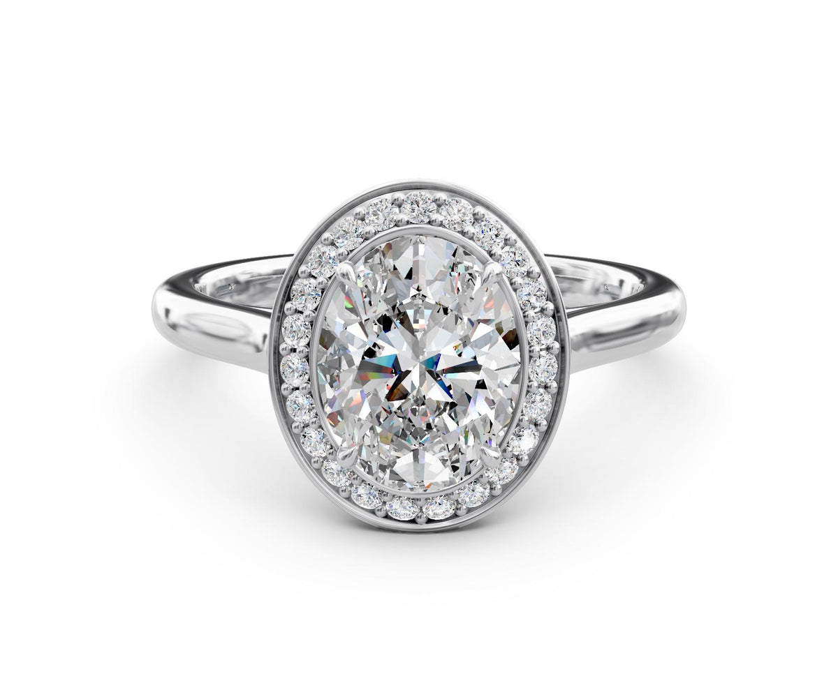 Ophelia Halo with 2ct Oval Lab Diamond