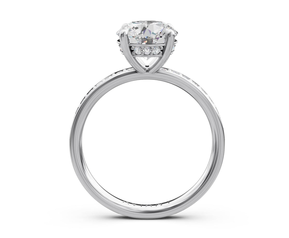 Camille French Pavé with 2ct Round Lab Diamond