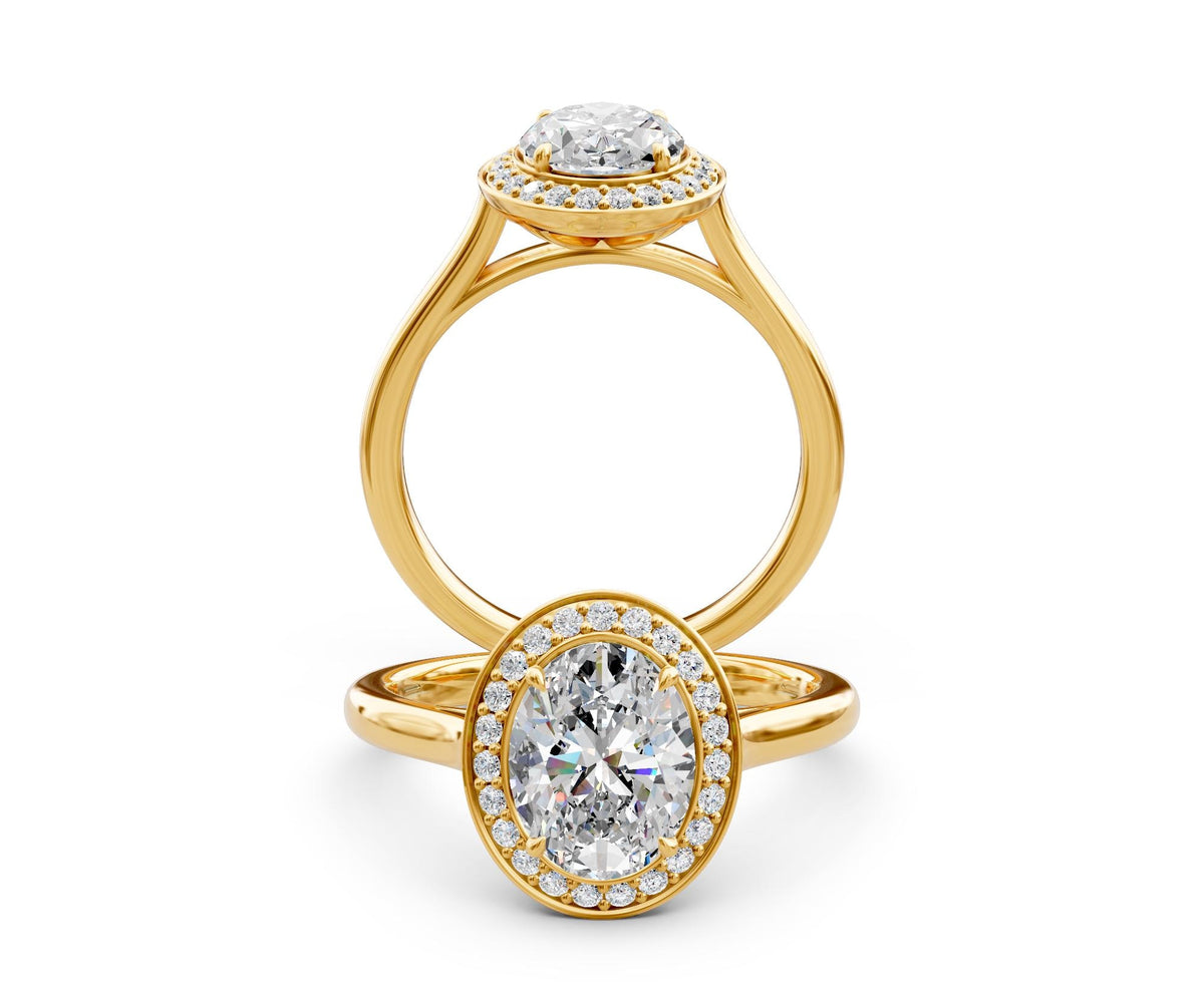 Ophelia Halo with 2ct Oval Lab Diamond