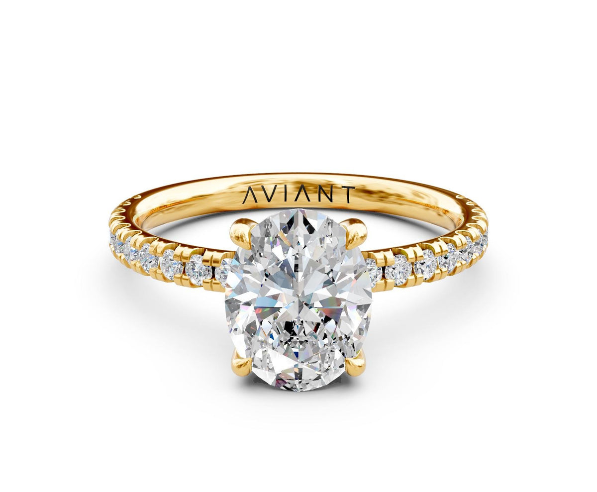 Matilda French Pavé with 1ct Oval Lab Diamond