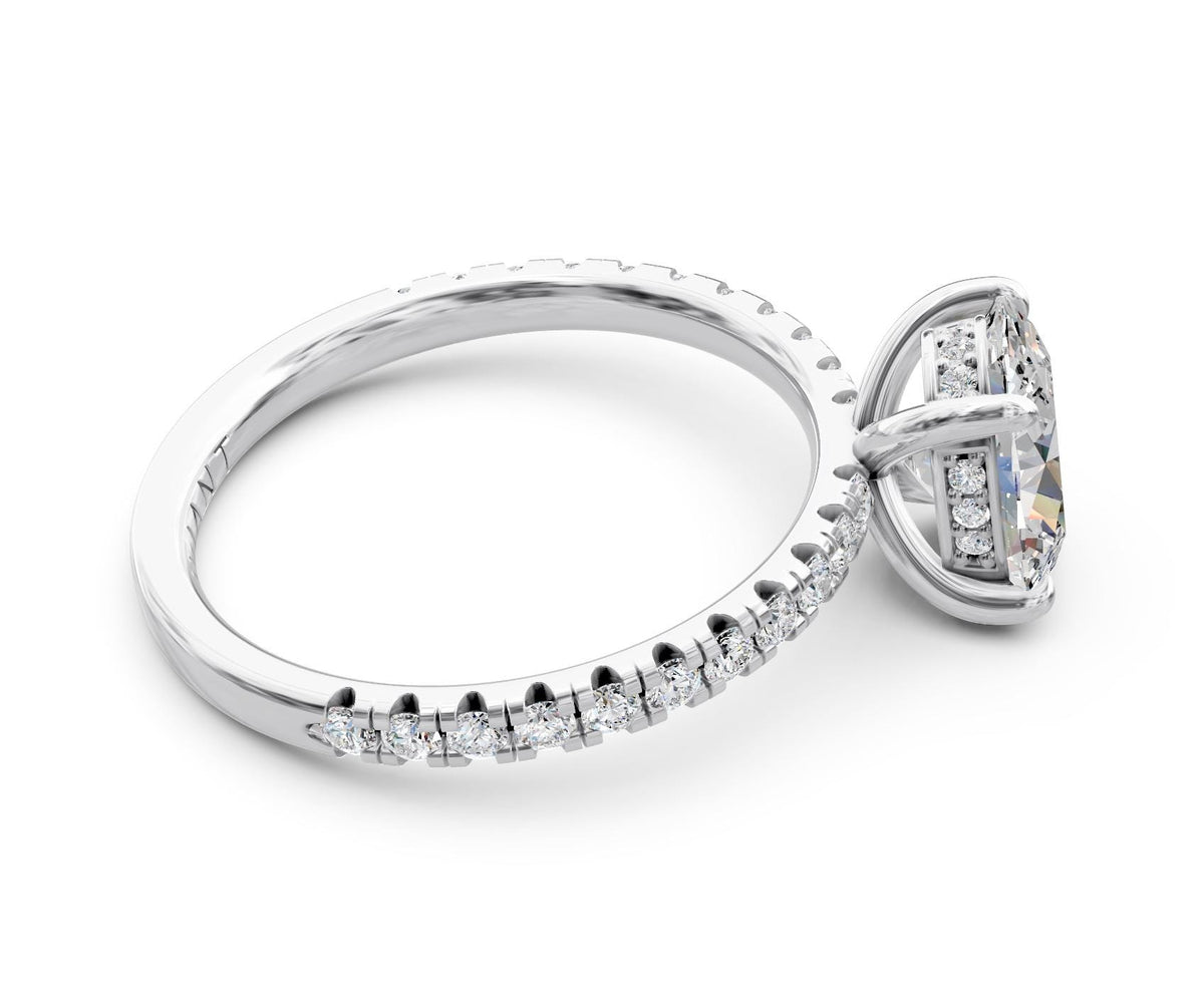 Matilda French Pavé with 1ct Oval Lab Diamond