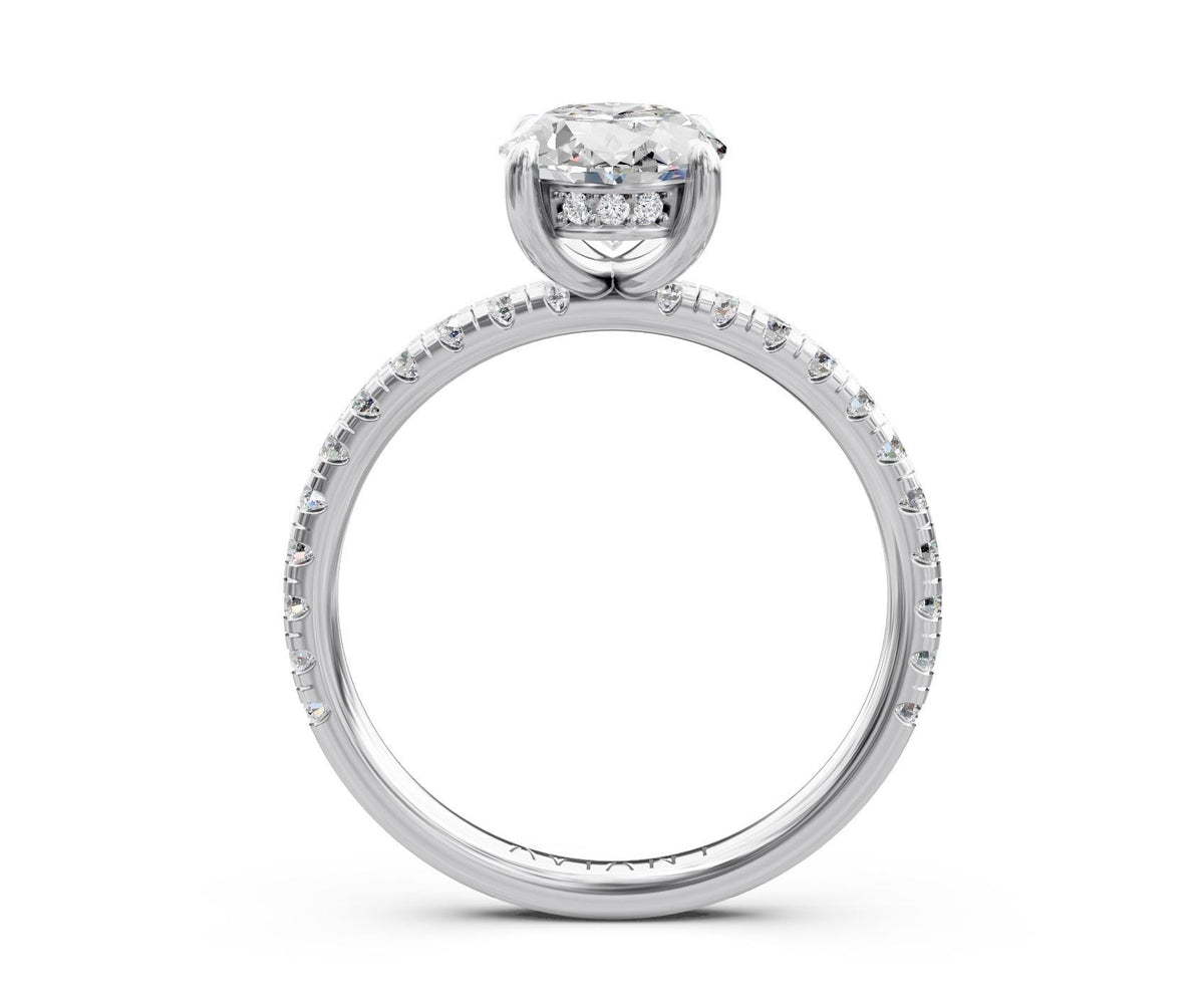Matilda French Pavé with 1ct Oval Lab Diamond