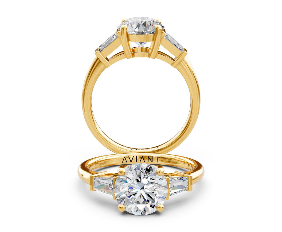 Josephine Three-Stone with 2ct Round Lab Diamond