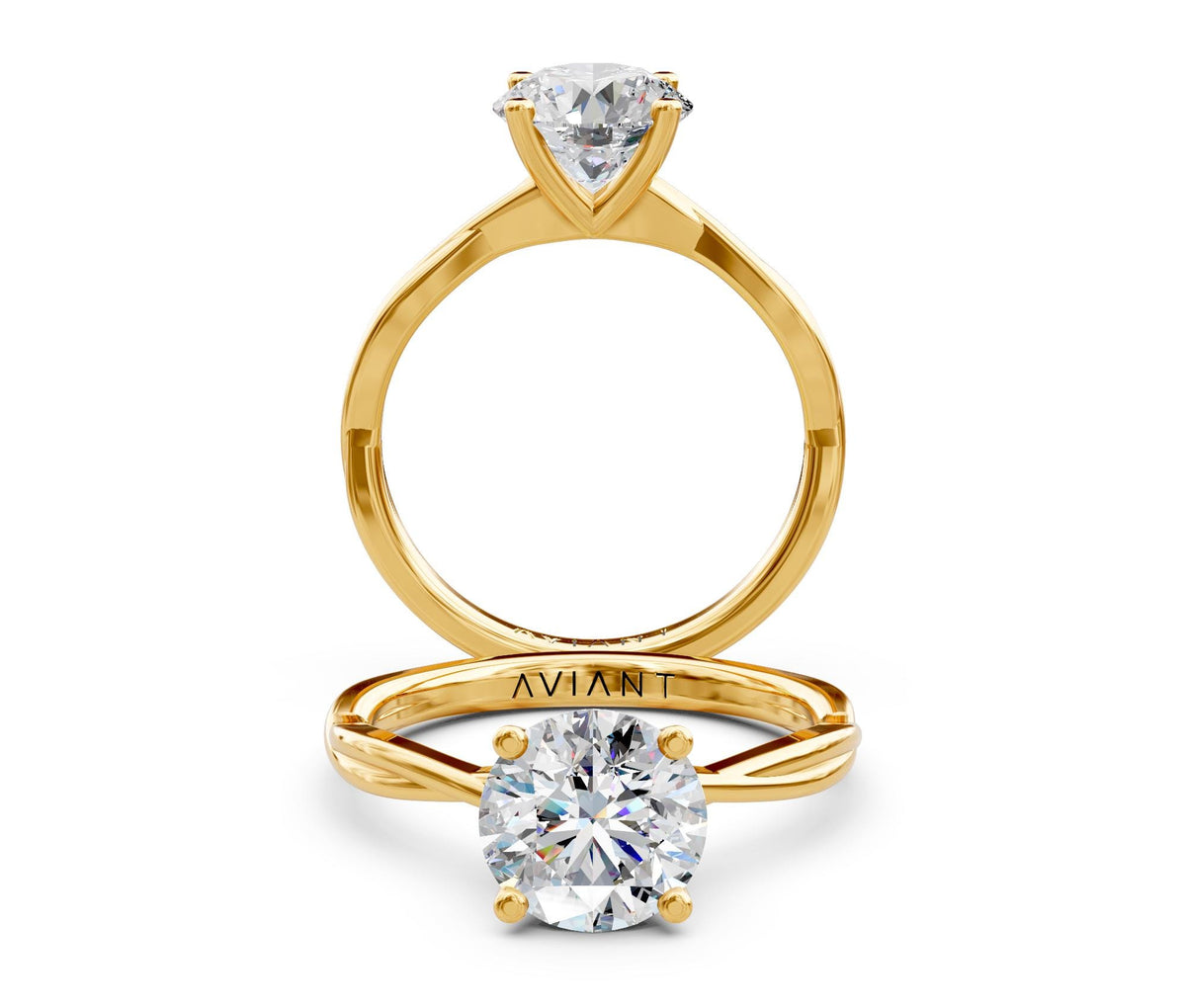 Bianca Solitaire with 2ct Round Lab Diamond