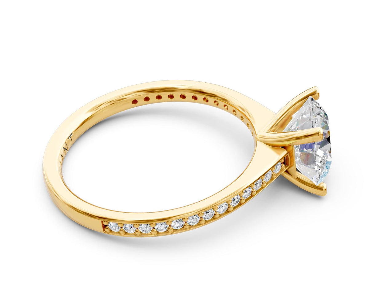 Nadia French Pavé with 3ct Round Lab Diamond