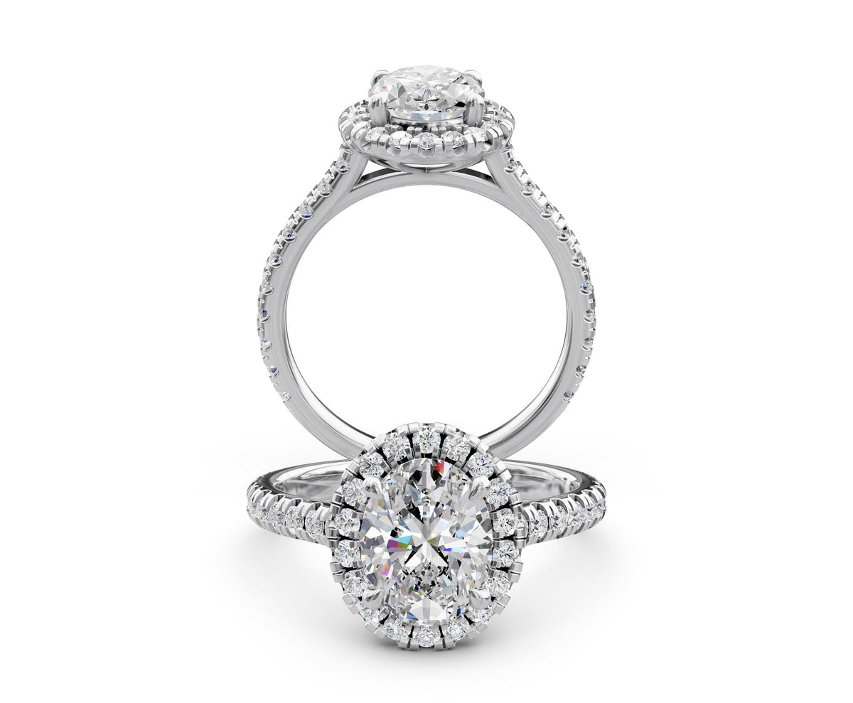 Vivian Halo with 1ct Oval Lab Diamond