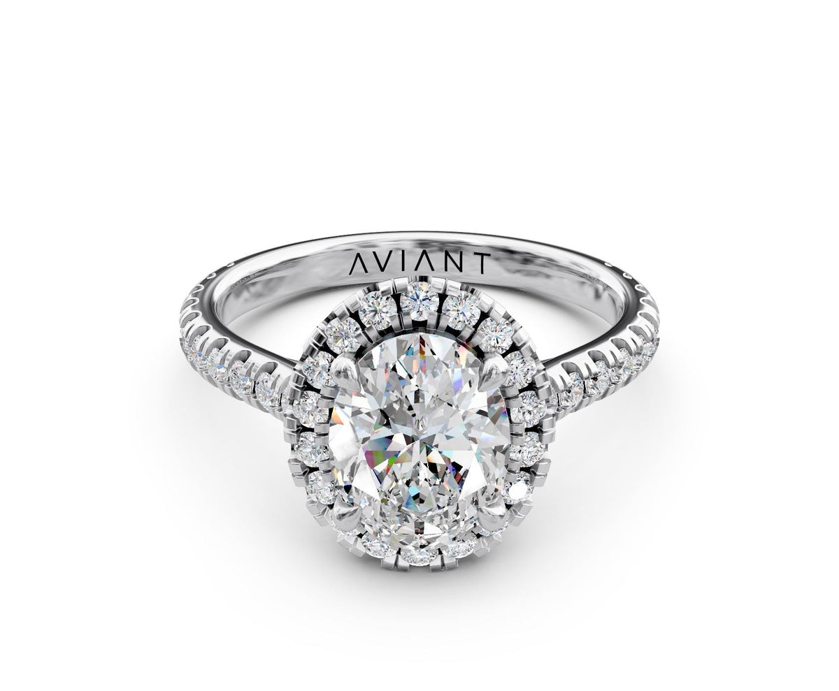 Vivian Halo with 1ct Oval Lab Diamond
