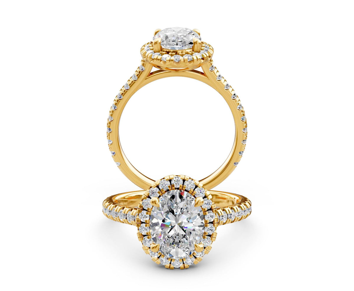 Vivian Halo with 1ct Oval Lab Diamond