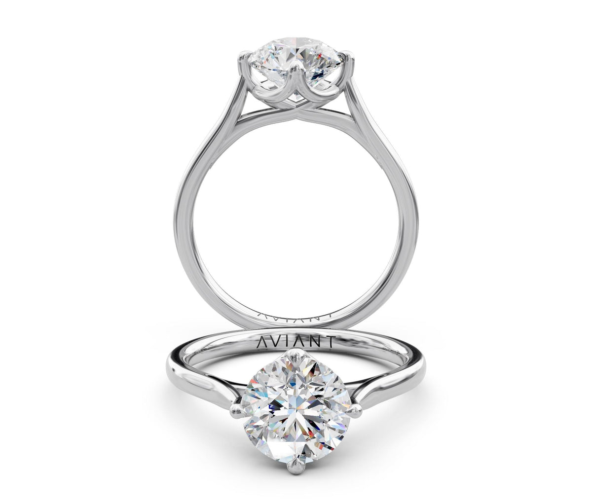 Gemma Solitaire with 3ct Round Lab Diamond