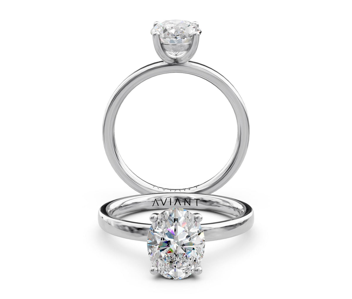 Scarlett Solitaire with 3ct Oval Lab Diamond
