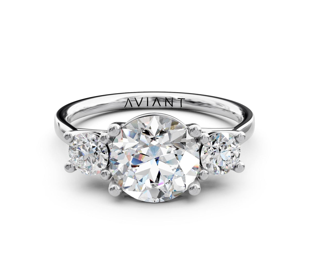 Valentina Three-Stone with 1ct Round Lab Diamond