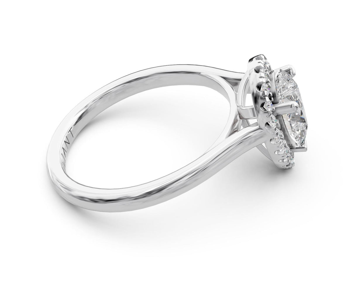 Amelia Halo with 3ct Pear Lab Diamond