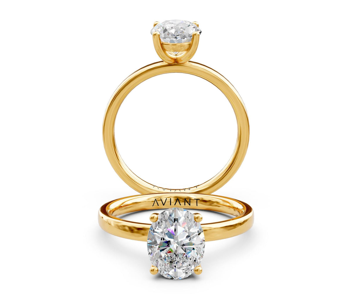 Scarlett Solitaire with 3ct Oval Lab Diamond