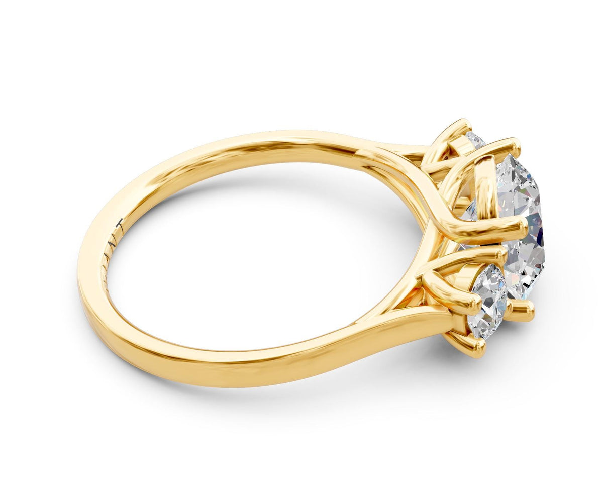 Valentina Three-Stone with 1ct Round Lab Diamond