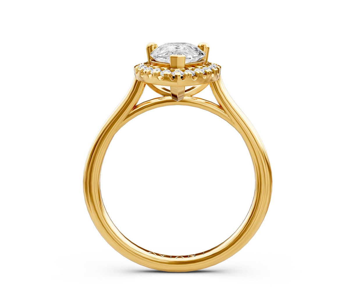 Amelia Halo with 3ct Pear Lab Diamond
