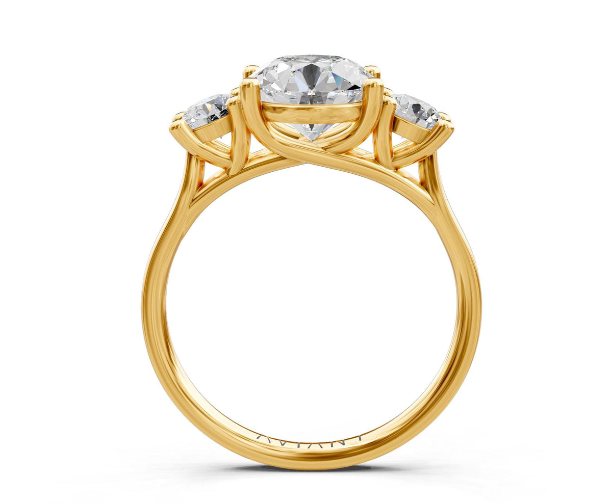 Valentina Three-Stone with 1ct Round Lab Diamond
